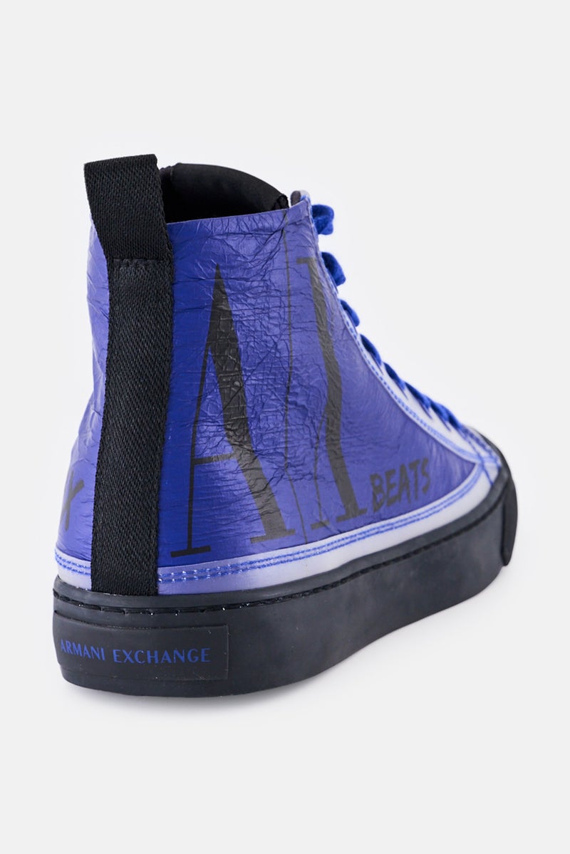 armani AX Armani Exchange Men Medium Lace Up Casual Shoes, Blue - Image 3