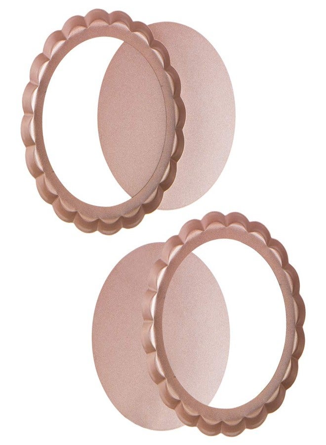 Webake Tartlet Molds 6 Inch Tart Pan with Removable Bottom Nonstick Round Pie Pan Quiche Baking Dish Pack of 2 for Pie, Cheesecake, Desserts - Image 1