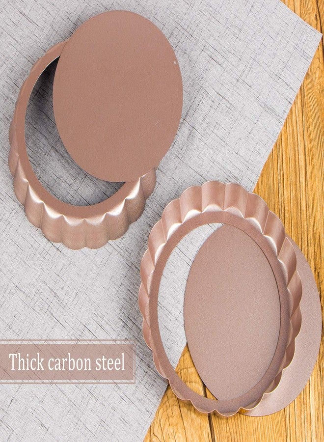 Webake Tartlet Molds 6 Inch Tart Pan with Removable Bottom Nonstick Round Pie Pan Quiche Baking Dish Pack of 2 for Pie, Cheesecake, Desserts - Image 5
