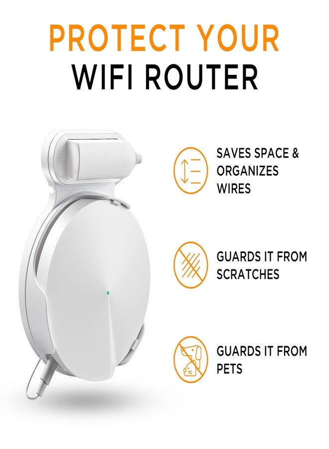 BANGCHEER Wi-Fi Wall Mount, Cable and Power Line Storage Boxes for TP-Link Deco M5, Suitable for Sorting Home Wi-Fi Routers, Wall Mounts That are Easy to be Installed on The Celling (White-3Pack) - Image 4