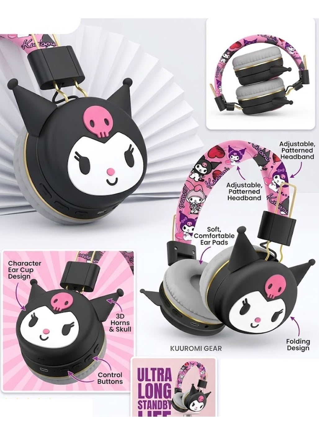 lowhat Lowhat Cartoon Cute Bluetooth Headset