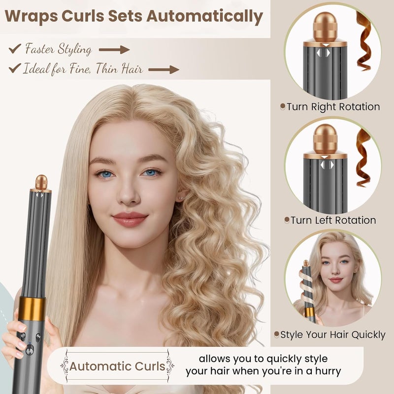 PUREGUST 1.2IN Long Hair Barrels Attachment Compatible with Dyson Airwrap HS01 HS05 HS08 Accessories, Automatic Curling Iron Curlers for Soft Inward Curls Voluminous Outward Waves - Image 5