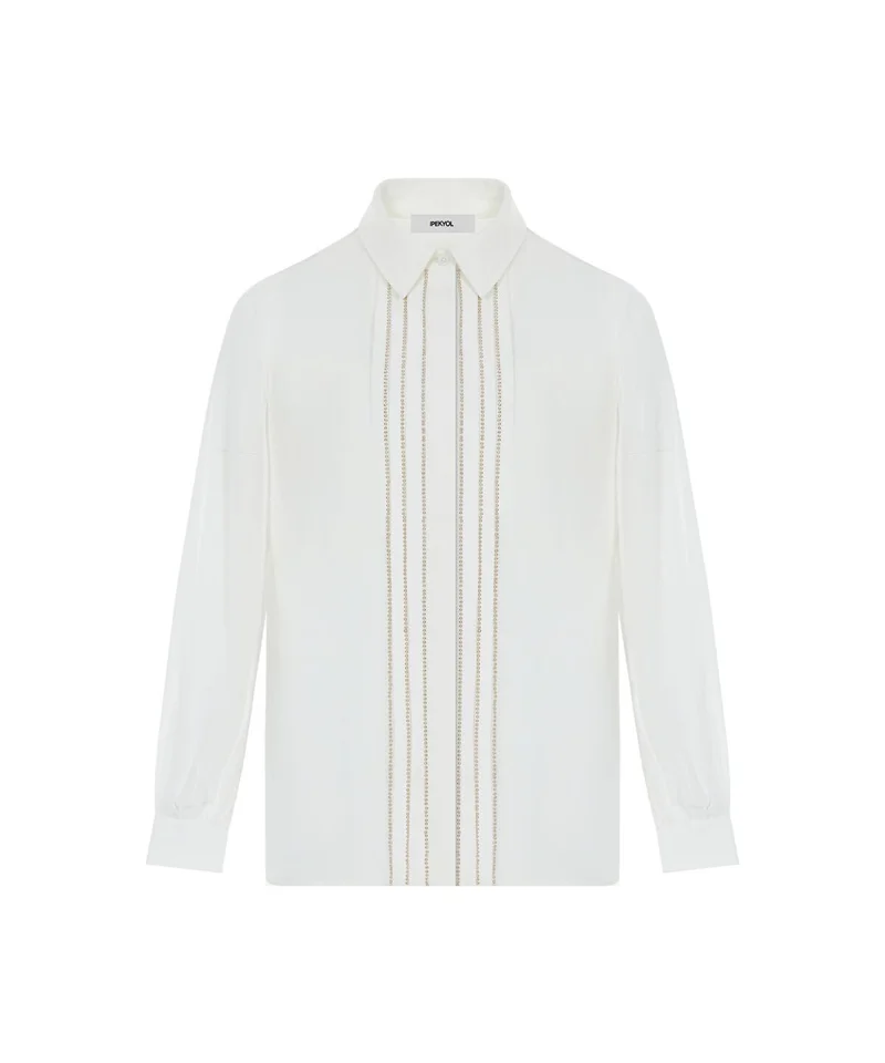 Ipekyol  Shirt with Embellished Placket for Women | Best Price UAE