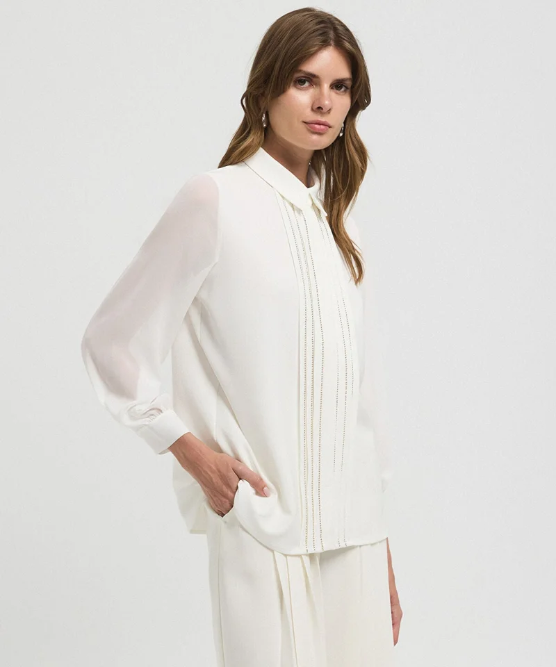 Ipekyol  Shirt with Embellished Placket for Women | Best Price UAE