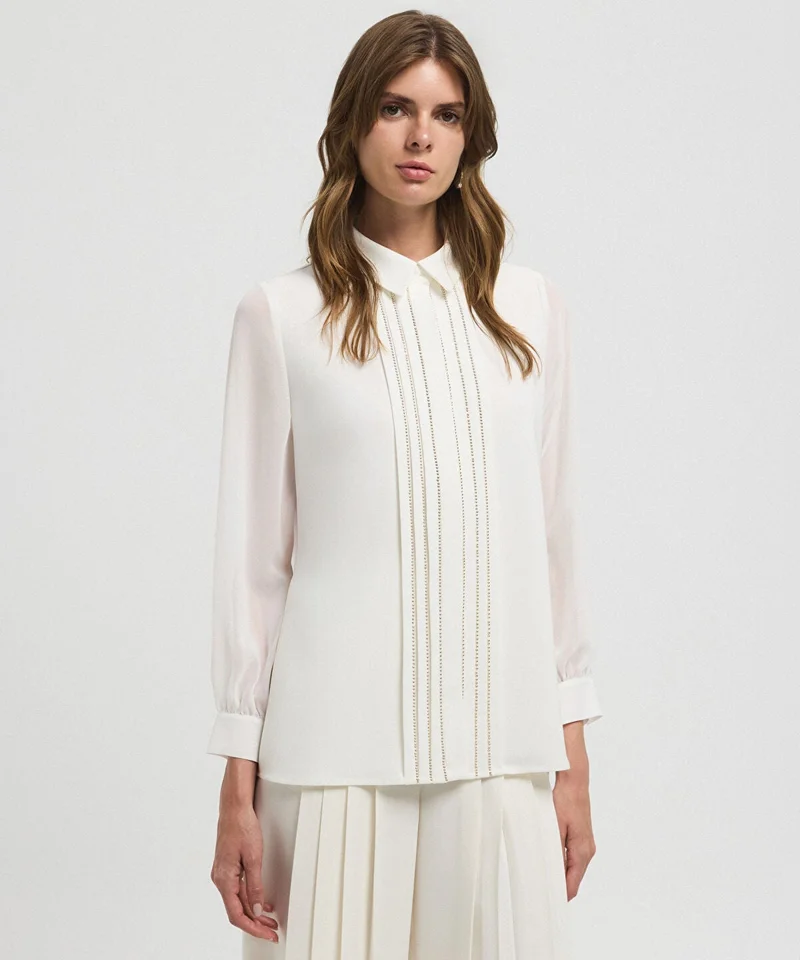 ابيكول Shirt with Embellished Placket