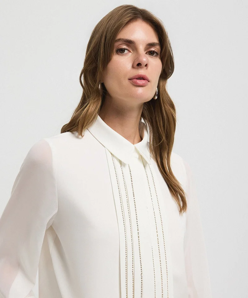 Ipekyol  Shirt with Embellished Placket for Women | Best Price UAE