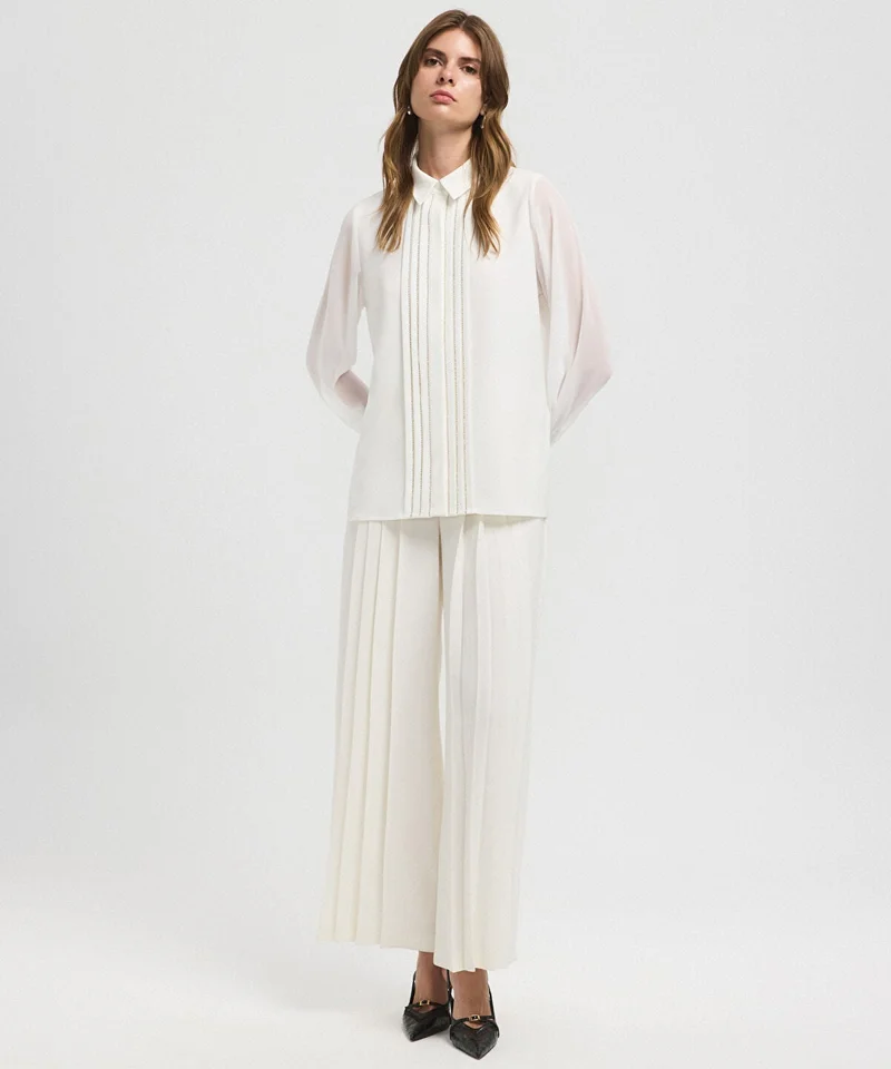 ابيكول Shirt with Embellished Placket