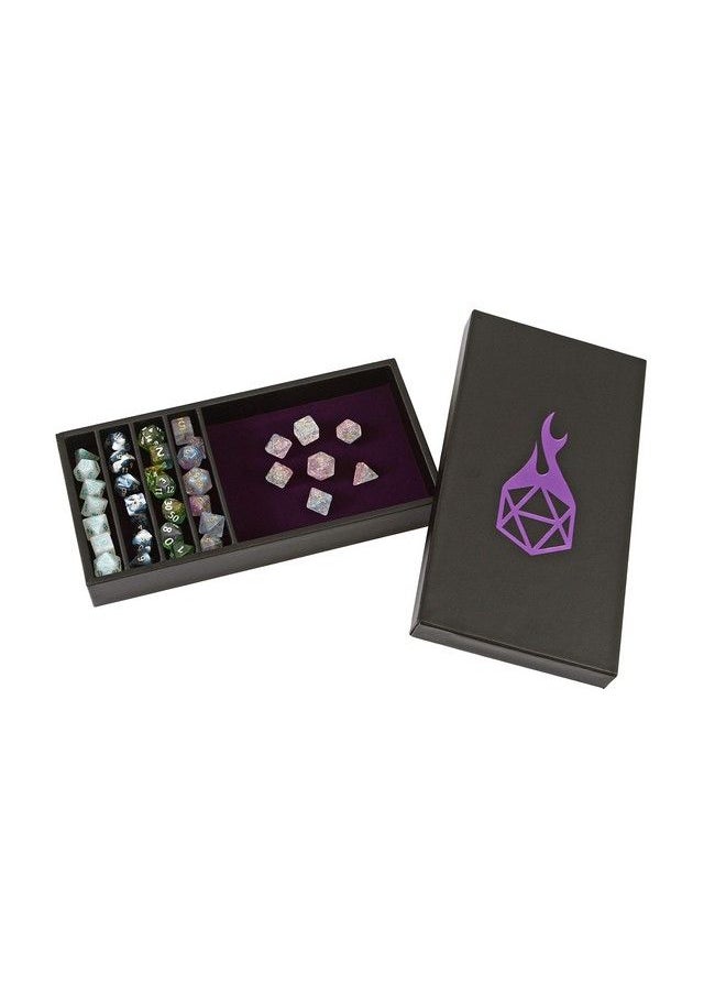 Forged Dice Co. Dice Battle Pit Dice Tray 2 Dice Trays In 1 With Staging Area Rolling Tray And Storage Compatible With Any Dice Game D&D And Rpg Gaming Purple  - Image 1
