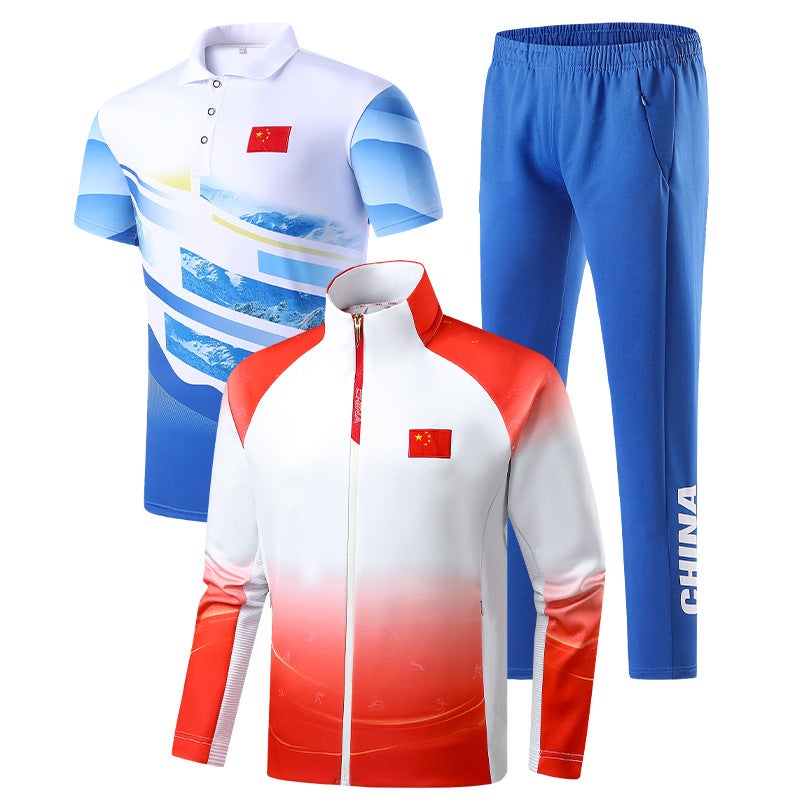 Chinese Team Sportswear Appearance Clothing Men'S And Women'S Sports National Clothing New Sports Three-Piece Suit Martial Arts Sports - Image 1