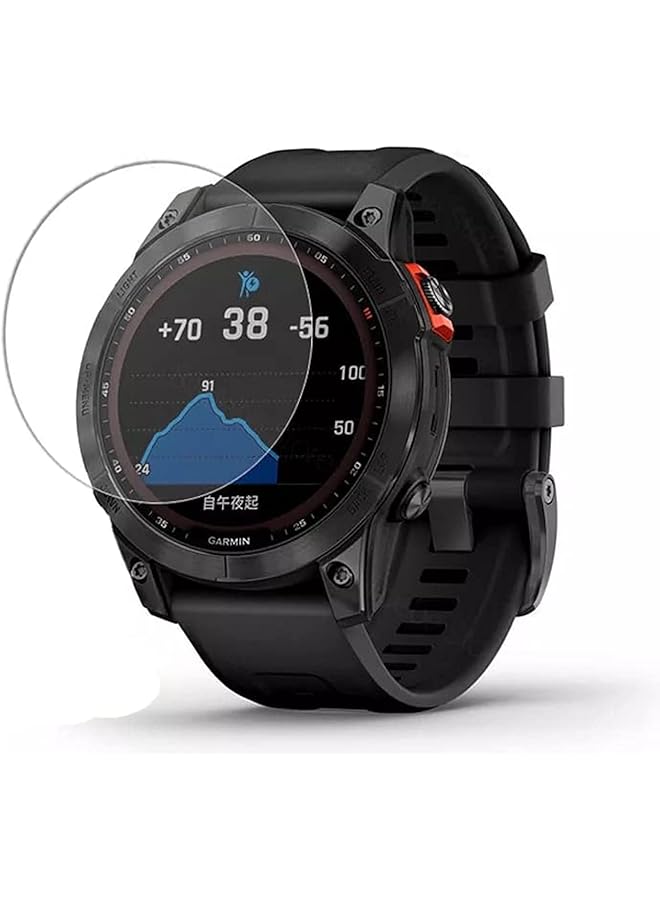 Dado 2 Pack Tempered Glass Screen Protector Compatible With Garmin Fenix 7 Smartwatch Anti Scratch Screen Protector Fenix 7X - Image 1