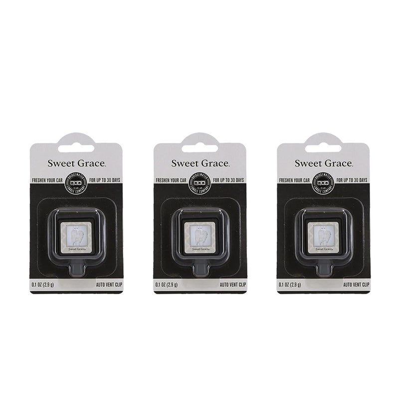Bridgewater Candle Auto Vent Clip 3 Pack Long Lasting Car Air Freshener-Sweet Grace - Image 1