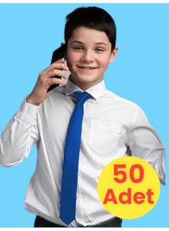 Tezzgelsin Unisex 5 - 10 Years Old Children's Elastic Tie 50 Pieces 