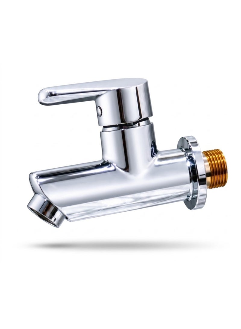 Durable 1 Way Water Hose Dispenser Bar G1/2 Inch Commercial Home Shower Mixer Wall Mount – Solid Brass Chrome Finish Water Control Valve Switch for Bathroom, Home, and Commercial Use - Image 1