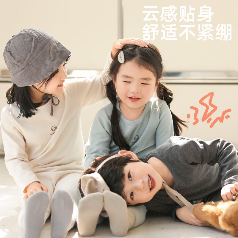 280G Children'S Thermal Underwear Set Korean Style Class A Boys And Girls Pajamas Autumn Clothes Autumn Pants Cotton Thermal Tops - Image 2