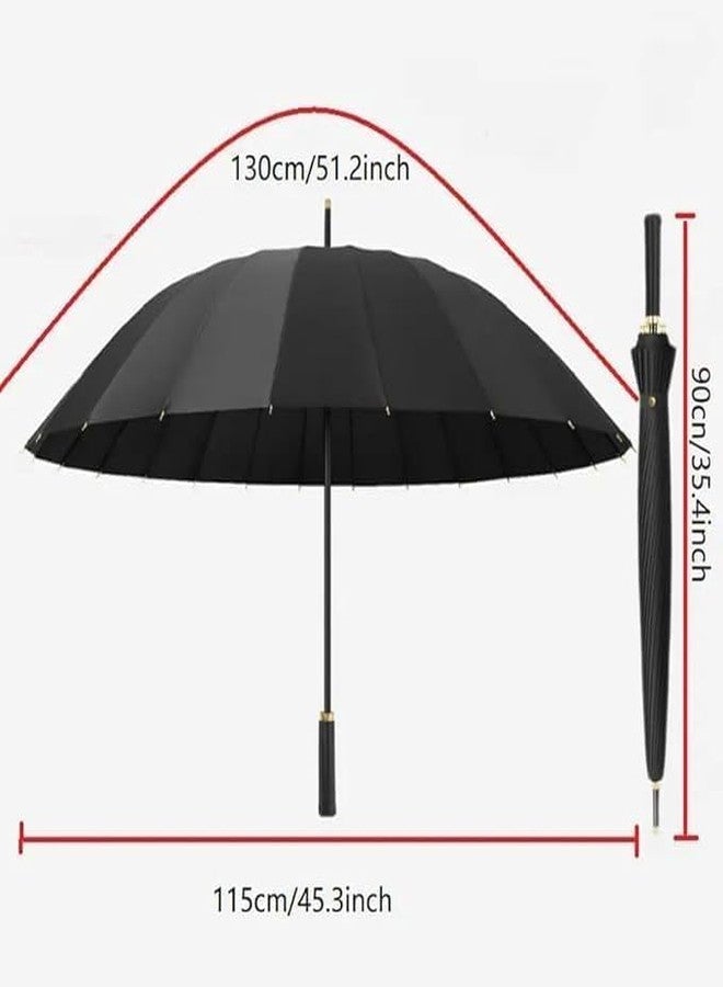 ACROWN 24-Rib LARGE Luxury Look UMBRELA | Windproof & Waterproof Premium Look Big Size Coverage Umbrella | Automatic Open Oversize Anti-UV Straight Umbrella - Image 5