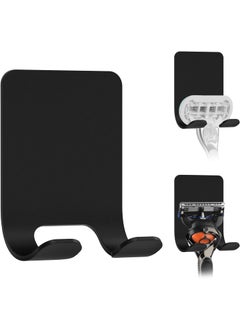 Linkidea Linkidea 2 Packs Wall Mount Razor Holder for Shower, Stainless Steel Self Adhesive Shaver Hooks, Sticky Hanger Compatible with Venus Platinum, Fusion 5 Proshield, Mach 3 Classic (Black) 
