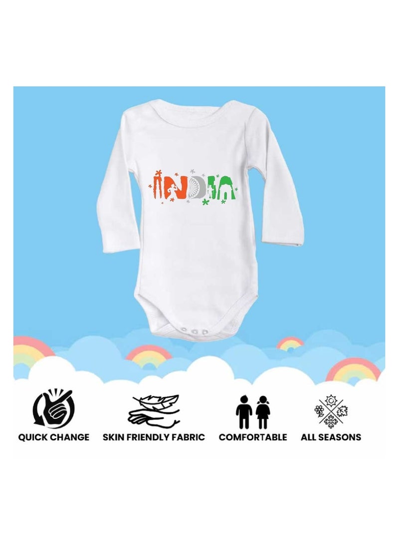 India Baby Romper Printed Designs-100% Cotton Soft Fabric Rompers-Baby Full Sleeve Bodysuit For Boys And Girls-Perfect For New Born Baby-Everyday Wear For Babies - Image 4