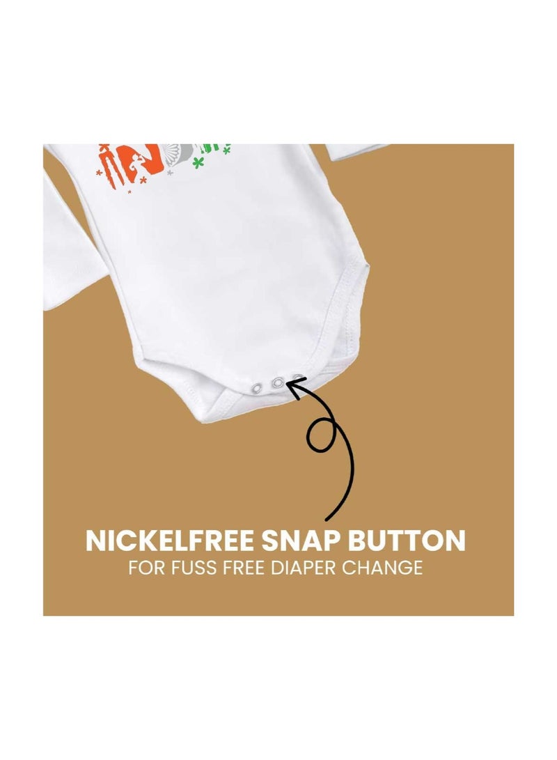 India Baby Romper Printed Designs-100% Cotton Soft Fabric Rompers-Baby Full Sleeve Bodysuit For Boys And Girls-Perfect For New Born Baby-Everyday Wear For Babies - Image 5