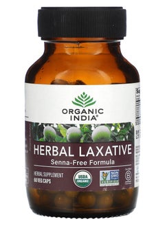 Organic India Herbal Laxative Senna Free Formula 60 Veg Caps 
