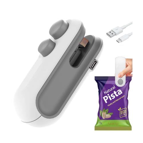 Azaria Portable Mini Sealing Machine, Handheld Packet Sealer, portable sealing machine, packet sealer for Food, Snacks, Chips, Fresh Storage, Plastic Bags Sealing Machine, 1 YEAR Warranty - Image 1