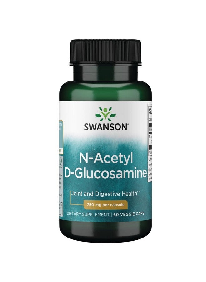 Swanson N-Acetyl D-Glucosamine (N-A-G) 750 Milligrams 60 Veg Capsules - Image 1