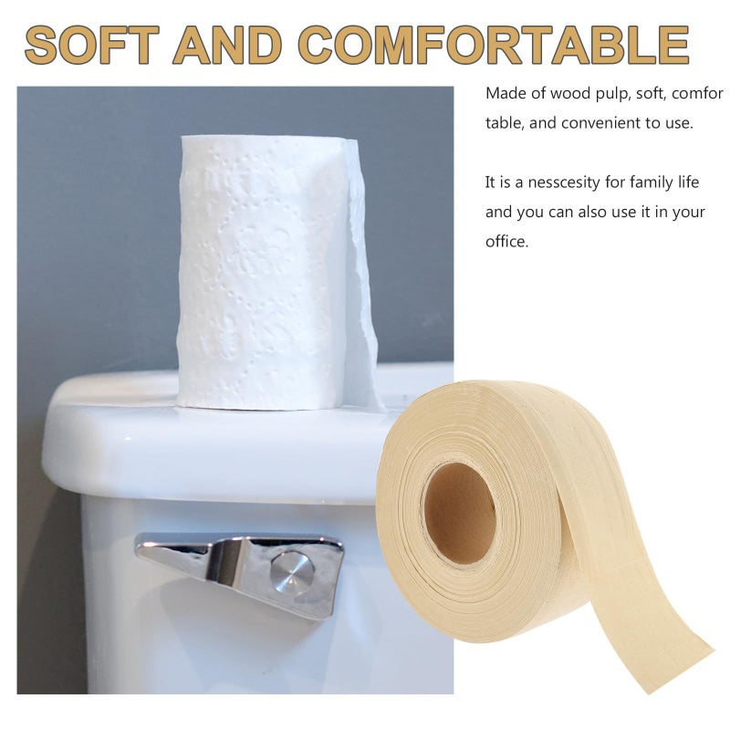Natural Color 2 Layer Large Jumbo Toilet Paper Roll 21x9cm For Home And Office Use - Image 4