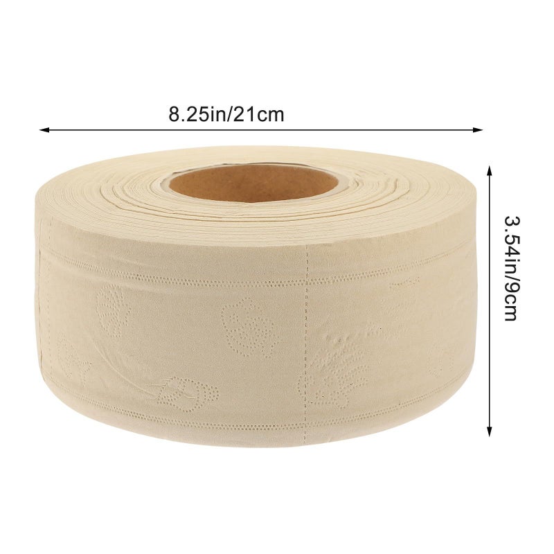 Natural Color 2 Layer Large Jumbo Toilet Paper Roll 21x9cm For Home And Office Use - Image 3