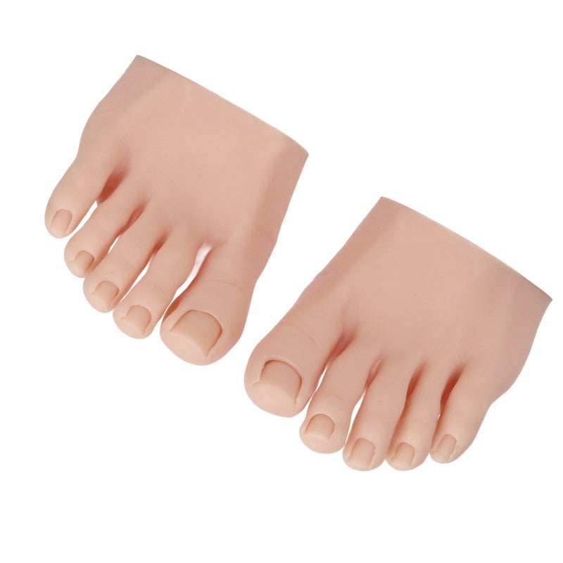 Fake Foot Model: Medium Skin Tone, Simulated Real Skin Texture, Soft Silicone - Wide Range Of Use, Nail Art Practice for Novice Practice, Salon Props, Training Institutions - Image 3
