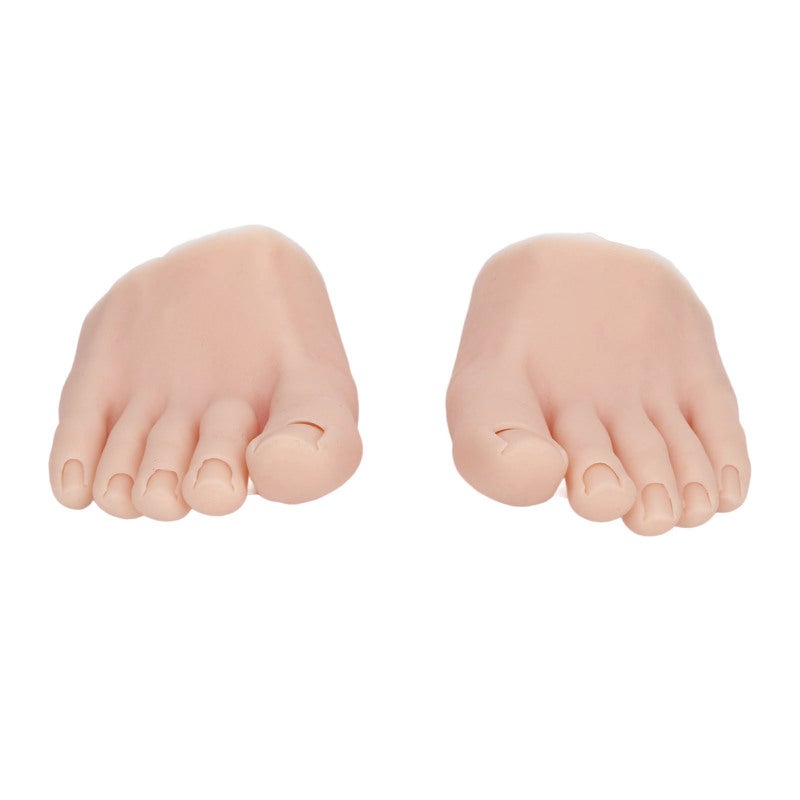 Fake Foot Model: Medium Skin Tone, Simulated Real Skin Texture, Soft Silicone - Wide Range Of Use, Nail Art Practice for Novice Practice, Salon Props, Training Institutions - Image 1