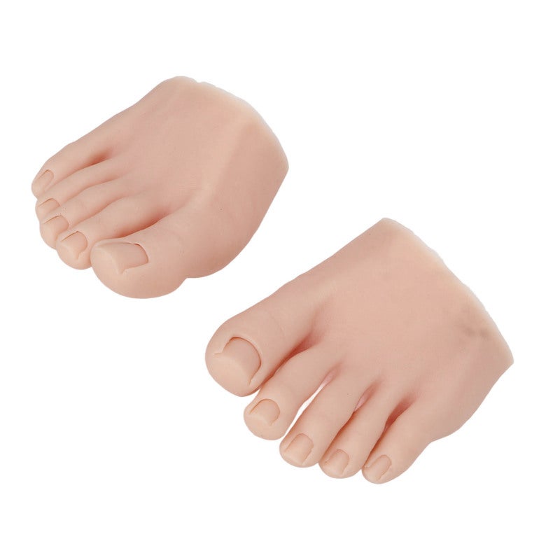 Fake Foot Model: Medium Skin Tone, Simulated Real Skin Texture, Soft Silicone - Wide Range Of Use, Nail Art Practice for Novice Practice, Salon Props, Training Institutions - Image 2