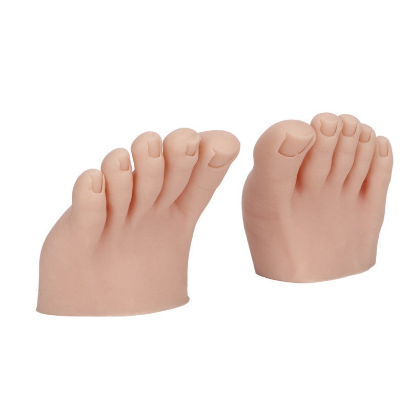 Fake Foot Model: Medium Skin Tone, Simulated Real Skin Texture, Soft Silicone - Wide Range Of Use, Nail Art Practice for Novice Practice, Salon Props, Training Institutions - Image 5