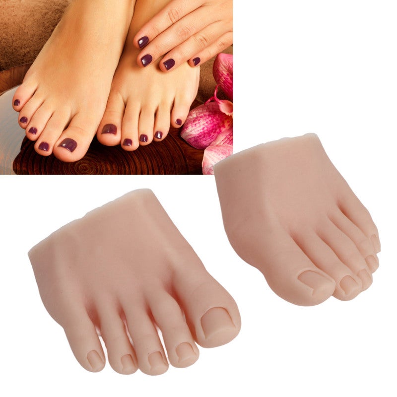 Fake Foot Model: Medium Skin Tone, Simulated Real Skin Texture, Soft Silicone - Wide Range Of Use, Nail Art Practice for Novice Practice, Salon Props, Training Institutions - Image 4