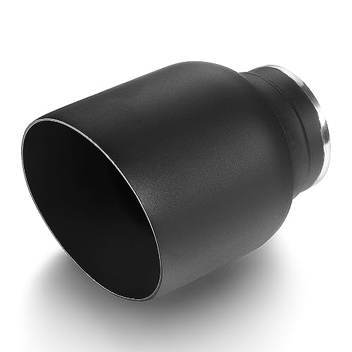 LCGP فوهة عادم ديزل سوداء LCGP 2.5" إلى 4"، طول إجمالي 5"، تصميم جدار مزدوج - Image 1