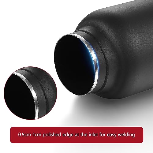 LCGP فوهة عادم ديزل سوداء LCGP 2.5" إلى 4"، طول إجمالي 5"، تصميم جدار مزدوج - Image 3