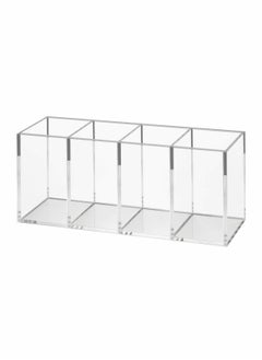 Acrylic Pen Holder, 4 Compartments Box,Clear Pencil Holder Desk Organizer Makeup Brush Holder,Compartments Containers for Office Accessories,Cosmetic Storage,Dorm,Bathroom,Kitchen (Clear) - pzsku/Z5AA9351B8C8905EEB36EZ/45/_/1692958941/3397fcda-8dff-4546-82c6-2870c352d089