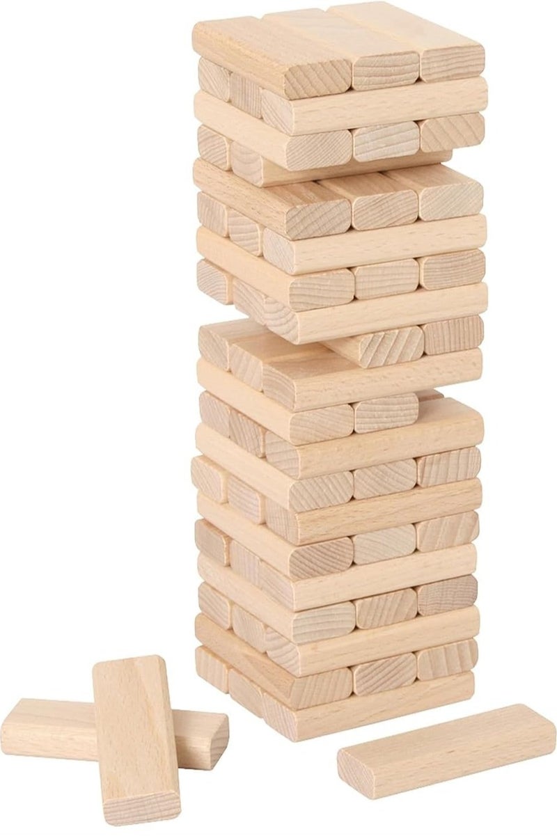 CRAFT MAGIC Wooden Stacking Tower Game – 39 Precision-Crafted Blocks for Kids & Adults | Family Fun, Party Game for Ages 6+ - Image 1