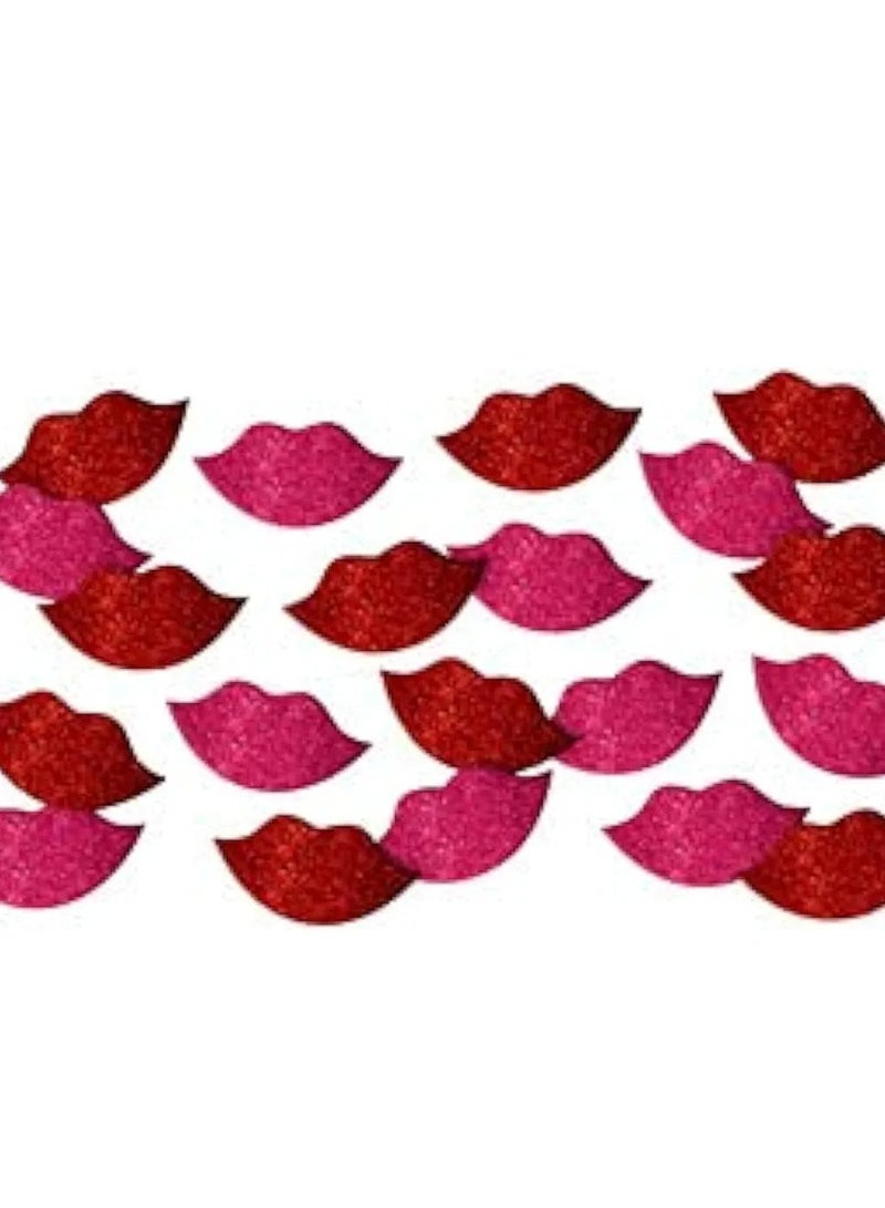 Valentine Lip Stickers Glitter Foam 60pcs
