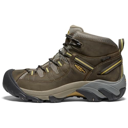 KEEN Men's Targhee II Mid Wp-m Hiking Boot, Black Olive/Yellow, 8 M US - Image 3