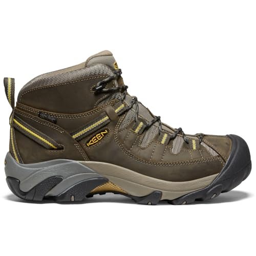 KEEN Men's Targhee II Mid Wp-m Hiking Boot, Black Olive/Yellow, 8 M US - Image 2