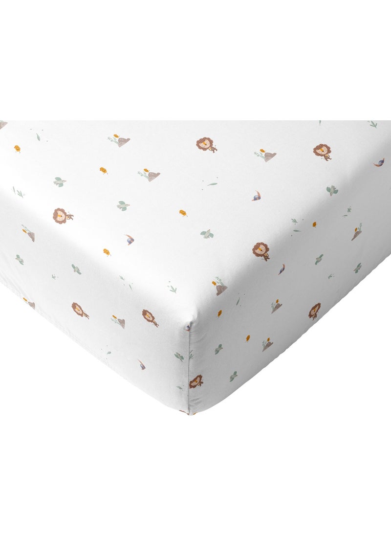 Casadora Baby Simba 100% Cotton Satin Fitted Sheet Set -100X200X30+50X70CM  - Image 3