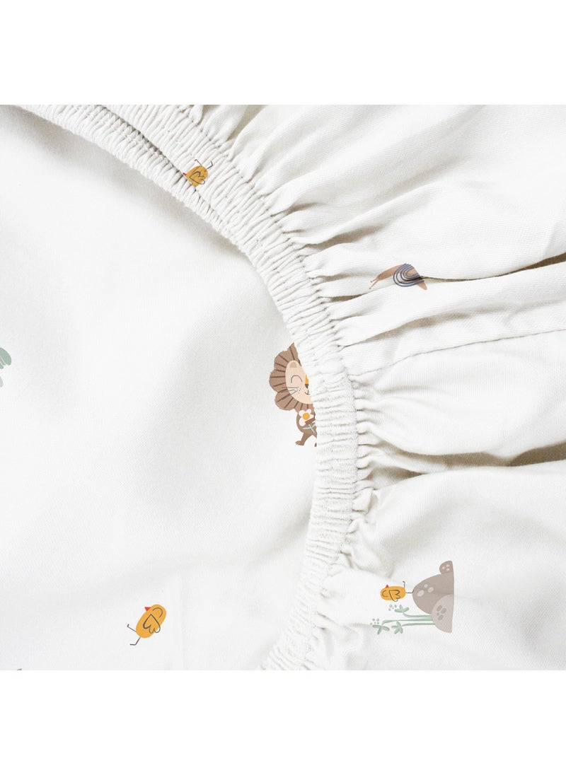 Casadora Baby Simba 100% Cotton Satin Fitted Sheet Set -100X200X30+50X70CM  - Image 4