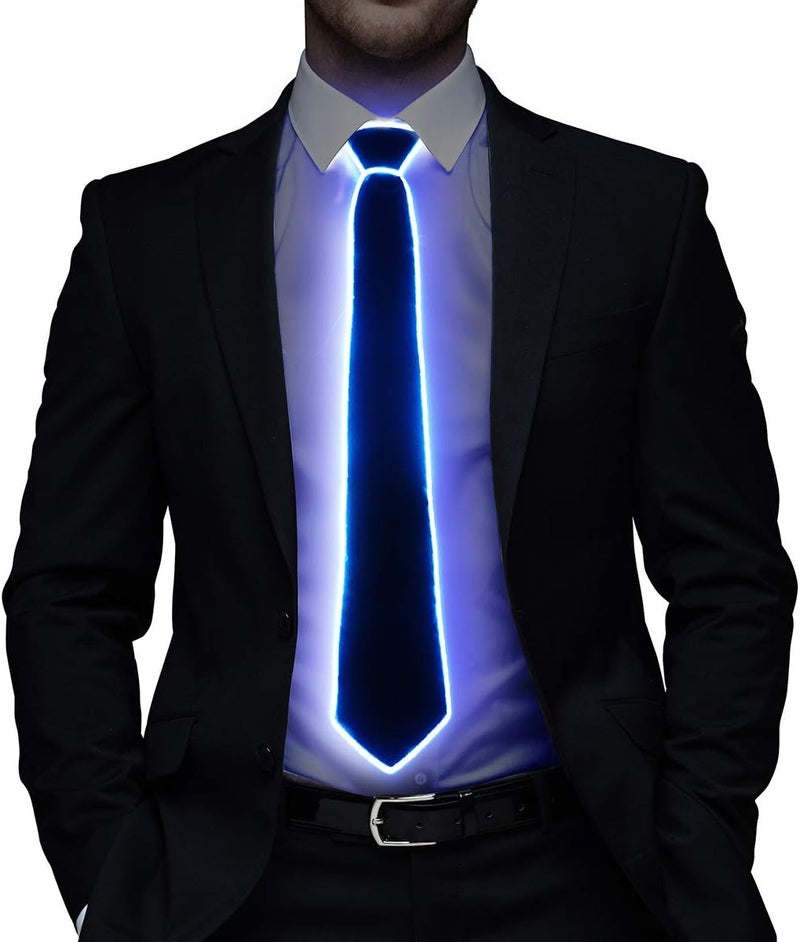 SATUMIKO Led Tie Light Up Fanny Ties Novelty Necktie For Men LED Light Up Ties Costume Accessory - Image 1
