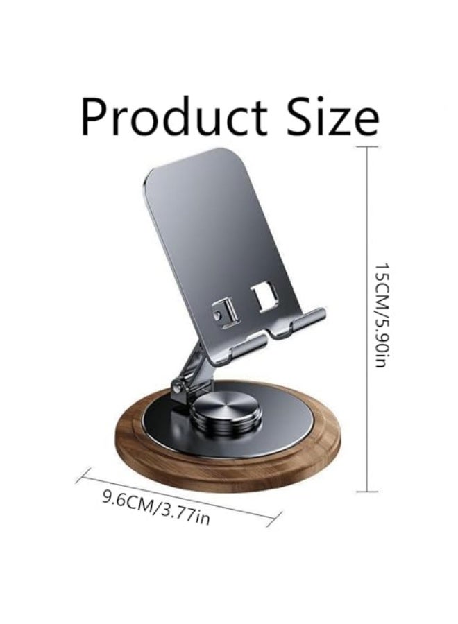Adjustable Desktop Phone Holder Stand 360° Rotating Foldable Desk Mount with Anti Slip Base for iPhone 16/15/14/13 Pro Max, All Smartphones And for iPad, Universal Tablet Stand, - Image 2