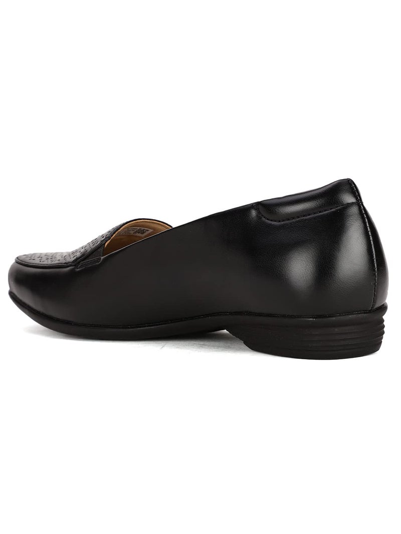 Bata Women's Leon Black Loafer's - 8 UK (5516808) - Image 3