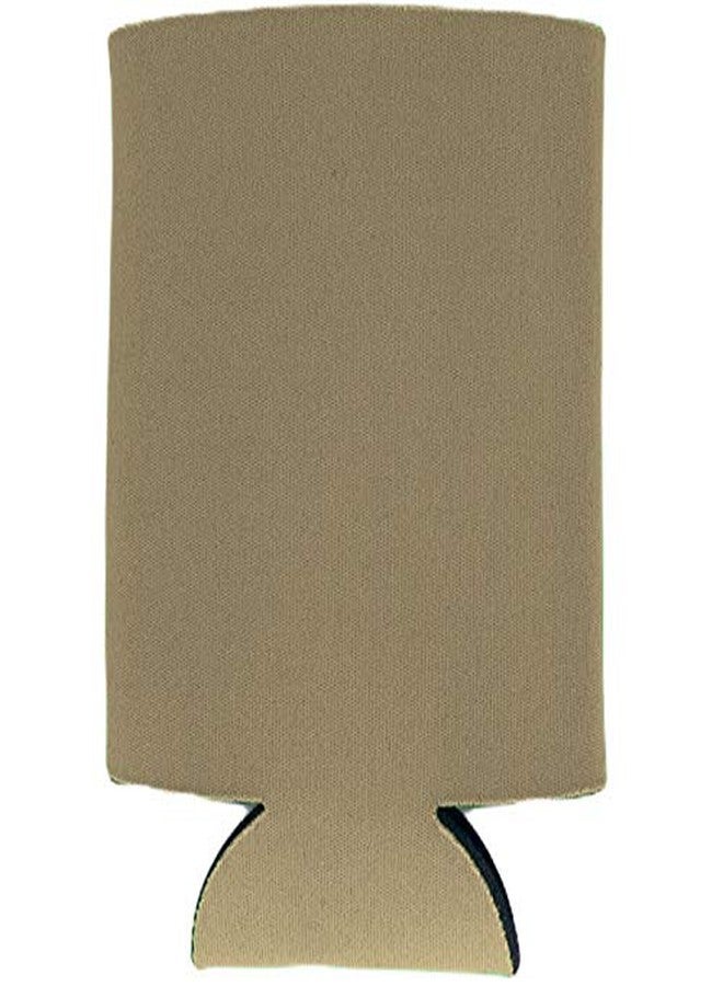 Coolie Junction Blank Foam Collapsible Can Coolie (12 Pack, Beige) - Image 3