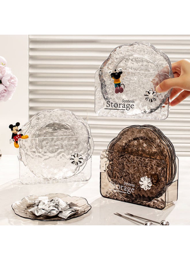 Treejack Ripple Bone Dish Household Dining Table Trash Storage Plate Fruit Cutting Snack Nut Cake Round Plate Dish - Image 1