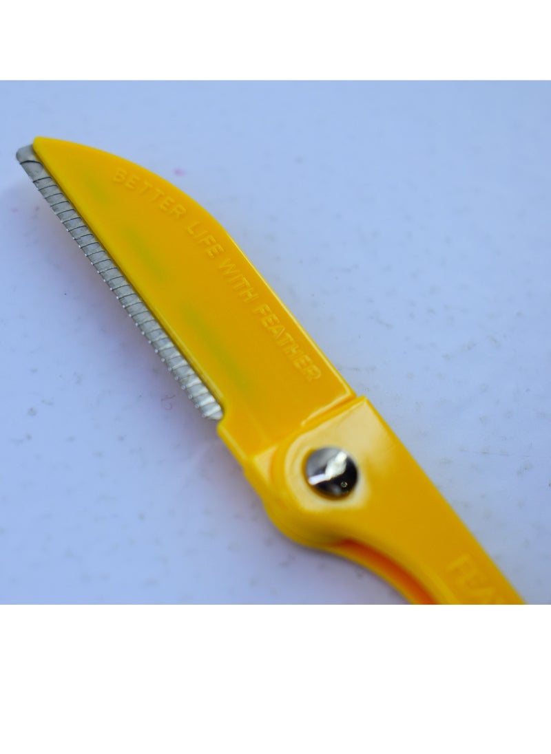Feather-Flamingo - 10 Pieces Flamingo Ladies Razor For Facial And Body Hair Yellow - Image 1