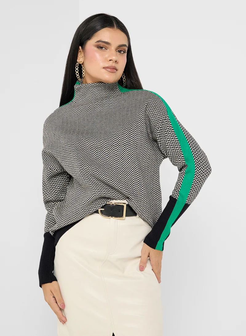 ايلا Contrast Band Jumper