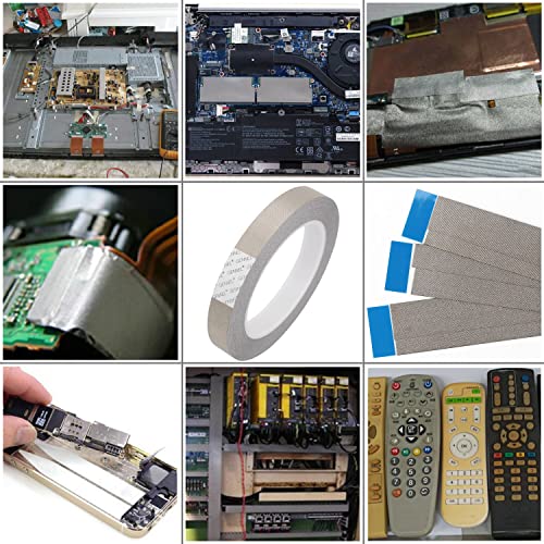 GENNEL 20mm x 20M (0.8in x 65ft) Conductive Cloth Fabric Adhesive Tape, Faraday Tape for EMI Shielding, Interference Signal Blocking, Laptop Cellphone Repair, Cable Wire Harness Wrapping - Image 5