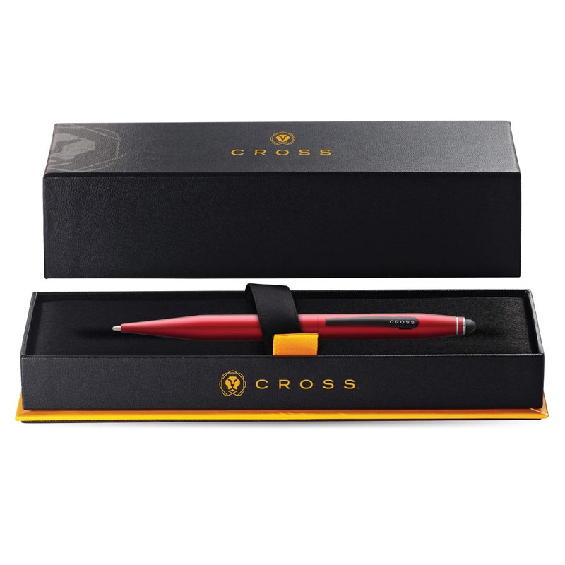 Cross Tech2 Refillable Ballpoint Pen, Medium Ballpen With Stylus, Includes Premium Gift Box - Metallic Red - Image 3